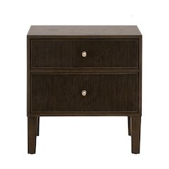 Bronze Bay Transitional Highland 2-Drawer Nightstand