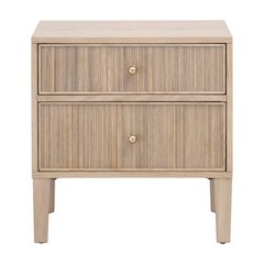 Bronze Bay Transitional Highland 2-Drawer Nightstand