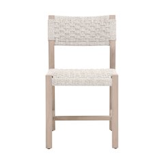 Woven - Outdoor  Transitional Kitts Indoor/Outdoor Dining Chair, Set of 2