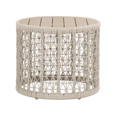 Woven - Outdoor  Transitional Knit Outdoor Round End Table