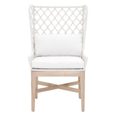 Woven - Outdoor  Transitional Lattis Outdoor Wing Chair