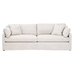 Stitch & Hand - Upholstery Transitional Lena 95" Slope Arm Slipcover Sofa