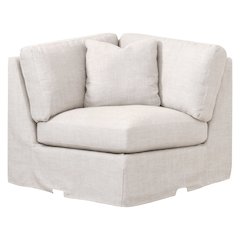 Stitch & Hand - Upholstery Transitional Lena Modular Slipcover Corner Chair