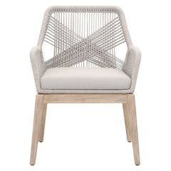 Woven Transitional Loom Arm Chair, Set of 2