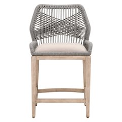 Woven Transitional Loom Counter Stool