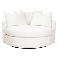 Stitch & Hand - Upholstery Transitional Lourne Grand Swivel Sofa Chair