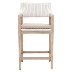 Woven Transitional Lucia Counter Stool