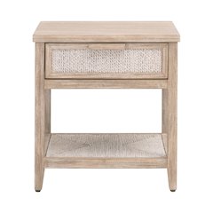 Woven Transitional Malay 1-Drawer Nightstand