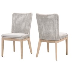 Woven - Outdoor  Transitional Mesh Outdoor Dining Chair, Set of 2