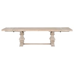 Bella Antique Transitional Monastery Extension Dining Table
