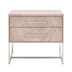 Natural Gray 2-Drawer Nightstand, Belen Kox