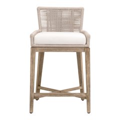 Woven Transitional Overlay Counter Stool