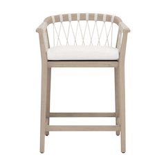 Woven - Outdoor  Transitional Pacific Outdoor Counter Stool