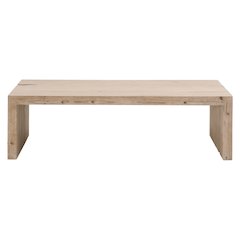 Bella Antique Transitional Reed Coffee Table