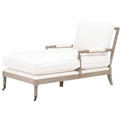 Stitch & Hand - Dining & Bedroom Transitional Rouleau Chaise Lounge