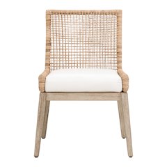 Woven Transitional Seaside Dining Chair, Set of 2
