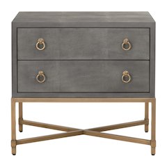 Traditions Transitional Strand Shagreen 2-Drawer Nightstand