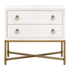 Traditions Transitional Strand Shagreen 2-Drawer Nightstand