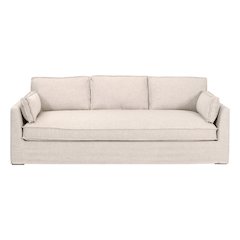 Transitional Thea Outdoor 90" Taper Arm Slipcover Sofa