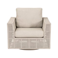 Woven - Outdoor  Transitional Tropez Outdoor Swivel Rocker Sofa Chair