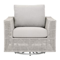 Woven - Outdoor  Transitional Tropez Outdoor Swivel Rocker Sofa Chair