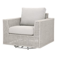 Transitional Tropez Outdoor Swivel Rocker Sofa Chair