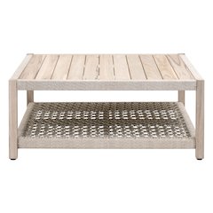 Woven - Outdoor  Transitional Wrap Outdoor Square Coffee Table