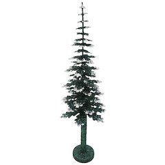 Paper Mache Tree - Green With Snow 40Cm