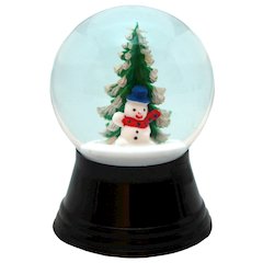Snowglobe - Small Snowman With Tree