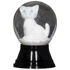 Snowglobe - Mini White Cat