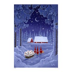 Advent - "Tomte" With Sleigh