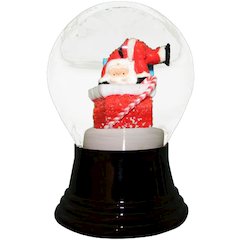 Snowglobe - Medium Santa " Chimney
