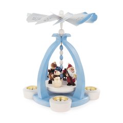 Pyramid - Santa Claus And Snowman (Blue)