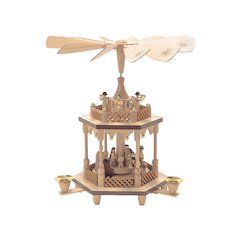 Pyramid - 2 Tiers Nativity Scene And Angel Musicians