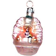 Polish Glass Hand-Blown Ornament - Pink Baby