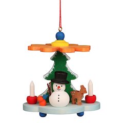 Ornament - Colorful Pyramid With Snowman