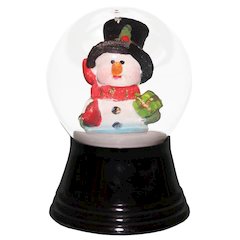 Snowglobe - Small Snowman With Scarf