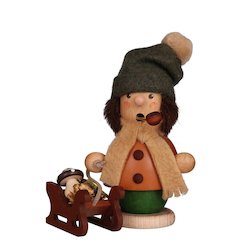Incense Burner - Boy With Sled