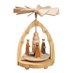 Mini Pyramid - 3 Kings Natural Wood