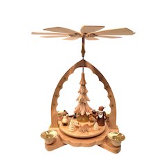 Pyramid - Santa, Children And Toys Natural
