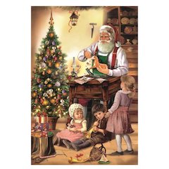 Advent - Woodworking Santa With Children