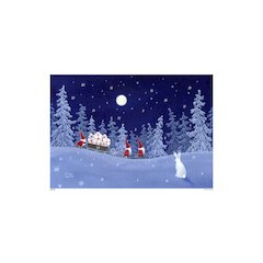 Advent - "Tomte" In Woods - 10.5"H X 12"W X 1"D