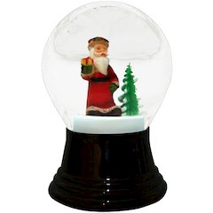 Snowglobe - Medium Santa With Tree