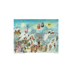 Advent Calendar - Snow Scene Skiing