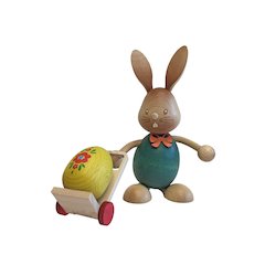 Easter Figure - Rabbit With Trolley