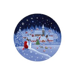 Advent Calendar - Round Tomte Hanging Advent  - 17.5"H X 17.75"W X .01"D