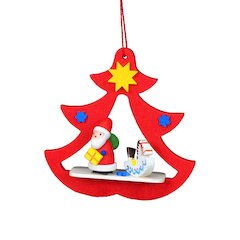 Ornament - Santa Red Tree