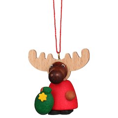 Ornament - Moose Santa