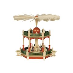 Pyramid - 2-Tier Nativity With Sta" Finish