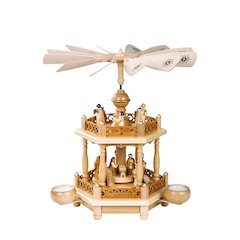 Pyramid - 2 Tiers Nativity Scene And Angel Musicians